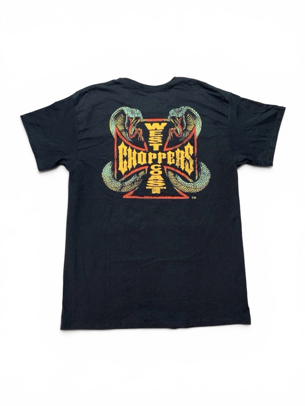 West Coast Choppers Cobra Graphic Logo Crew Neck Black TEE Large